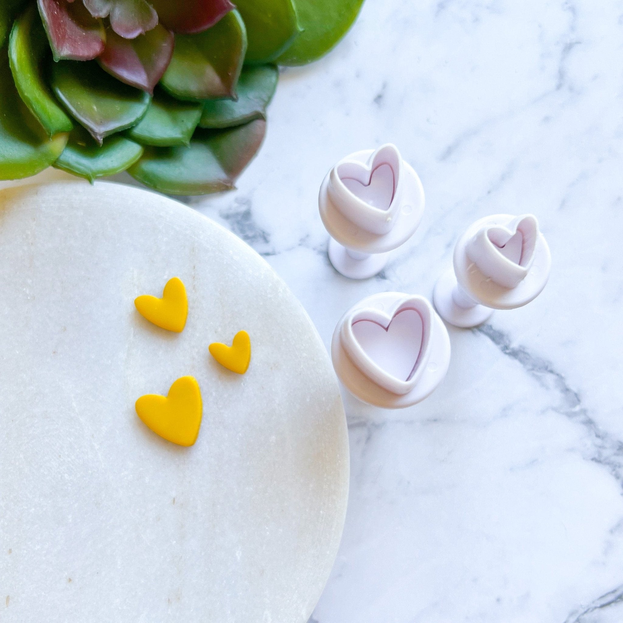 Heart Push Cutter Set (3 pcs) DISCONTINUED - Kit & Co.Cutter