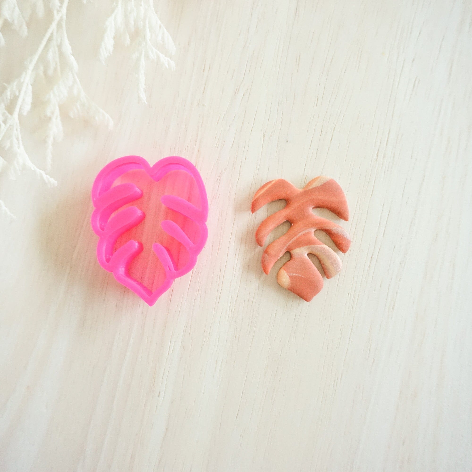 kitandco.com.au Cutter Medium Monstera Clay Cutters