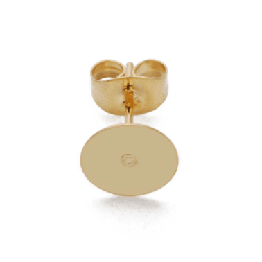 Earring Post & Back Gold - 200 pcs - Kit & Co.Jewellry Supplies6mm base