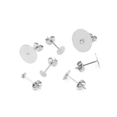 Earring Post & Back Silver - 200 pcs - Kit & Co.Jewellry Supplies6mm base