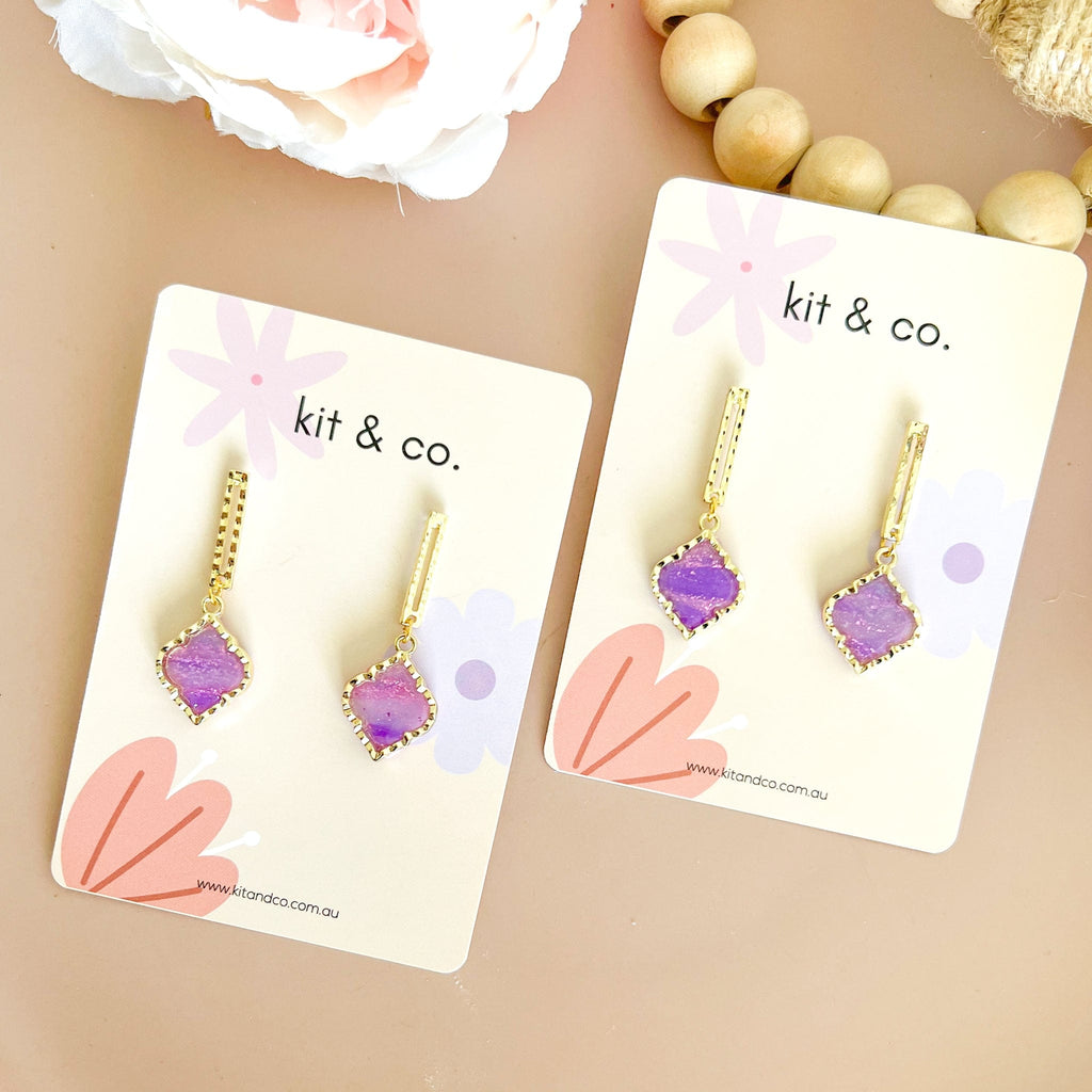 kitandco.com.au Earrings "Lavender" Style #7