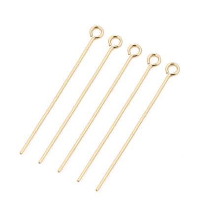 Eye Head Pin - (30 pcs) Choose Colour - Kit & Co.Jewellry SuppliesGold