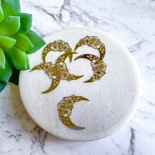 Floral Moon Charm - 6 pcs - Kit & Co.Jewelry Findings