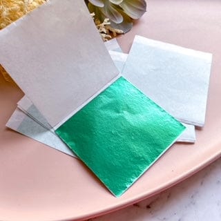 kitandco.com.au Foil Metallic Leaf Foil - Emerald Green (20 pcs)
