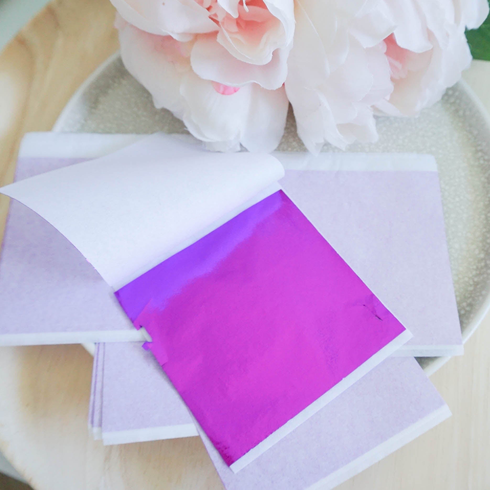 kitandco.com.au Foil Metallic Leaf Foil - Purple (20 pcs)