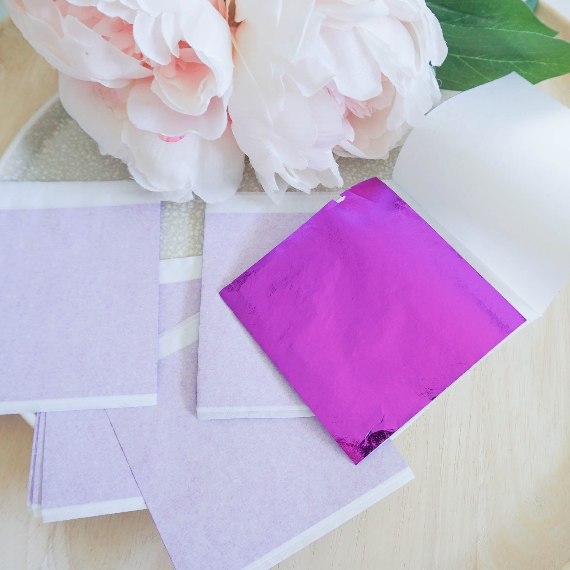 kitandco.com.au Foil Metallic Leaf Foil - Purple (20 pcs)