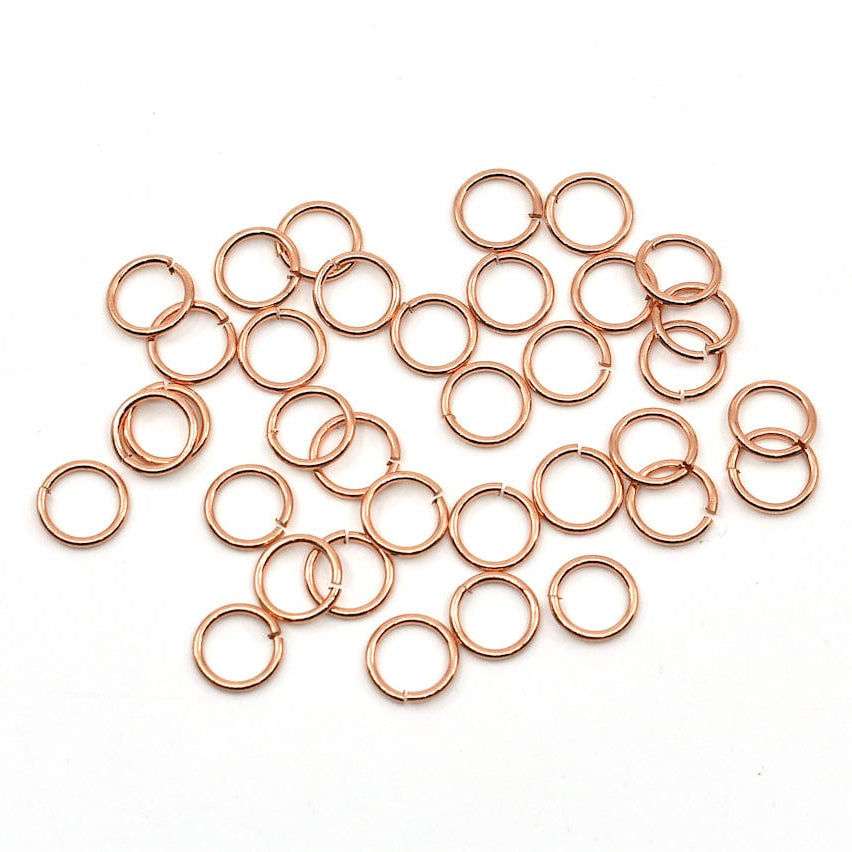 Jump Rings - Rose Gold 200 pcs - Kit & Co.Jewellry Supplies6mm