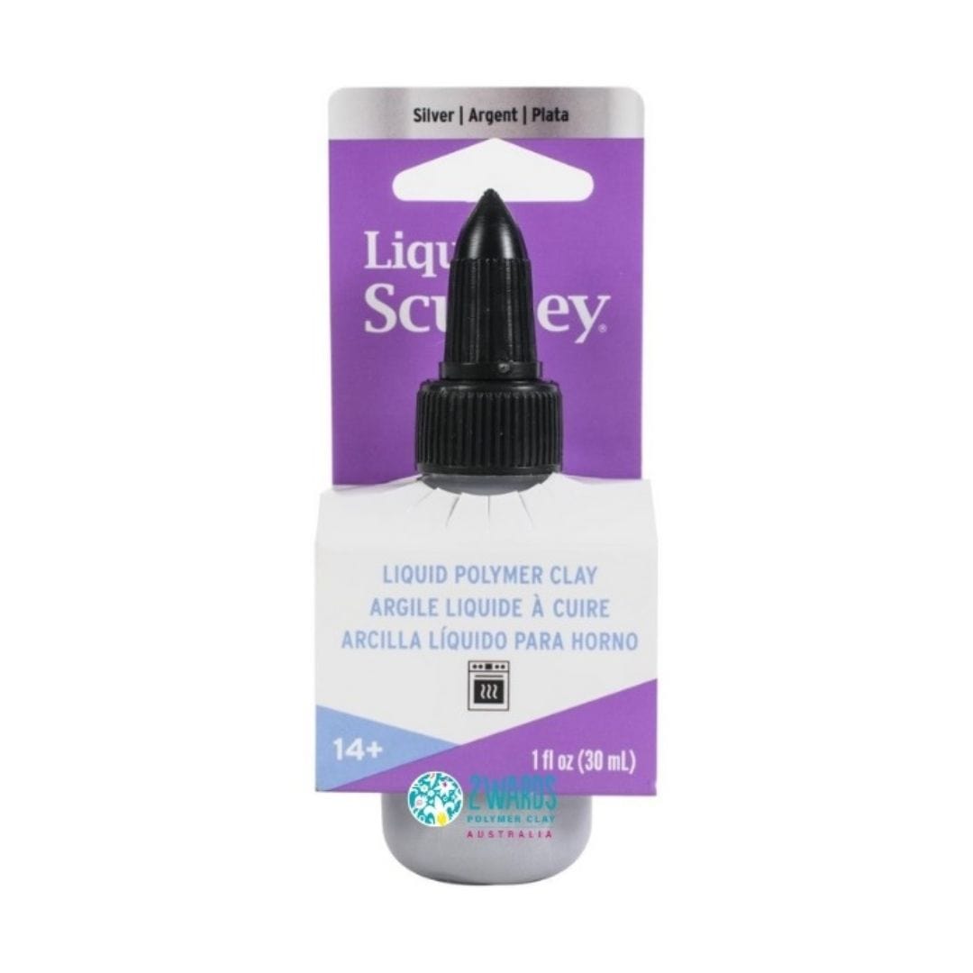 kitandco.com.au Polymer Clay Sculpey Liquid Polymer Clay - Silver 30ml