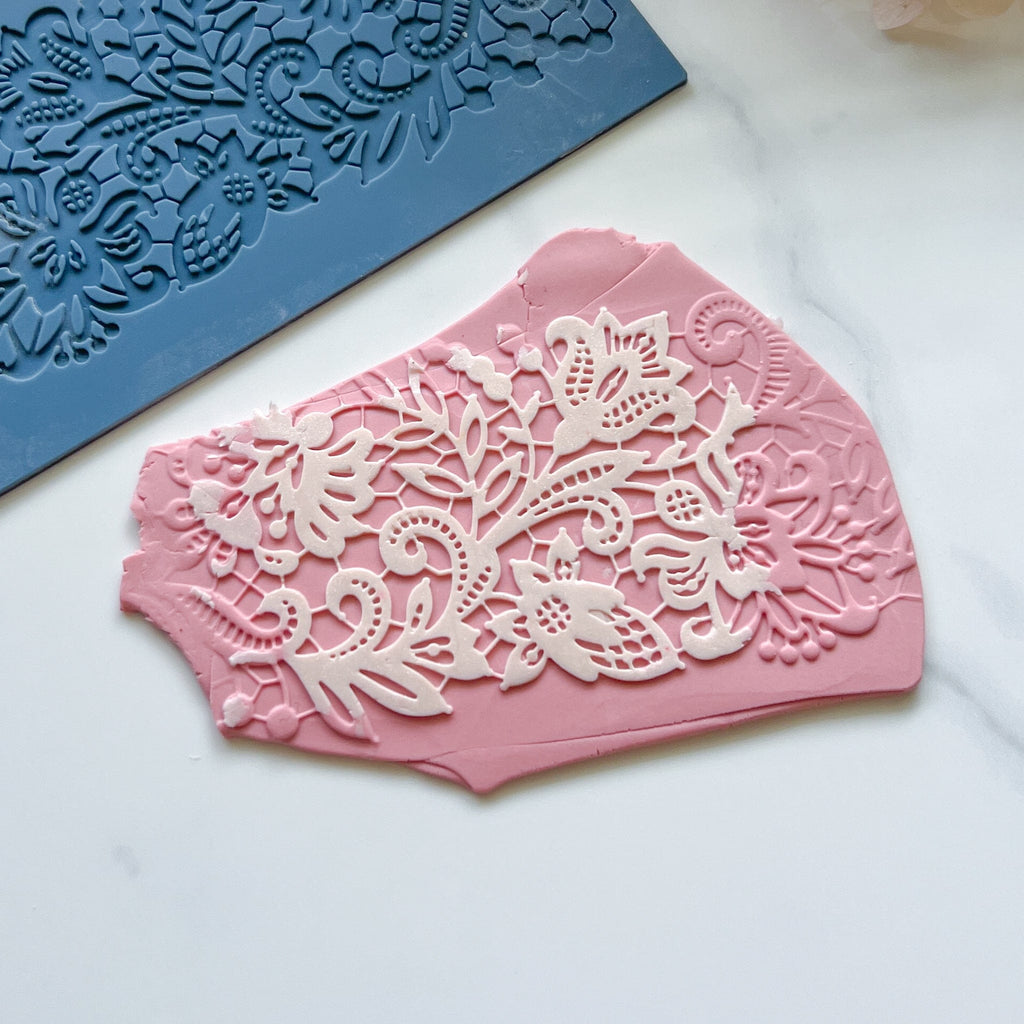 kitandco.com.au Polymer Clay Sculpey Silicone Mould - Lace