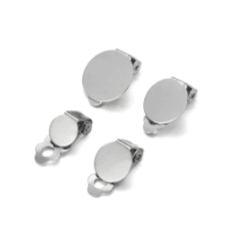 Stainless Steel 8mm Clip On Backs - 10pcs - Kit & Co.Jewellry Supplies