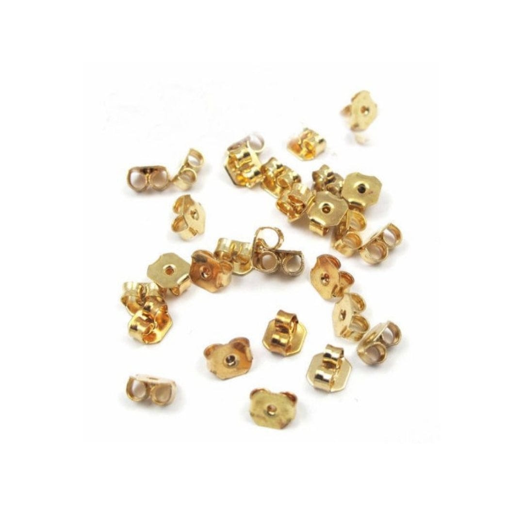 kitandco.com.au Stainless Steel Butterfly Backs - 100 pcs Gold
