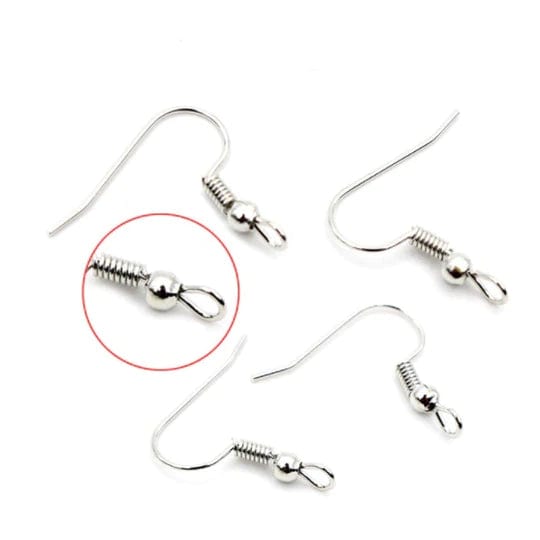 kitandco.com.au Stainless Steel Shepard Hooks Silver - 100pcs