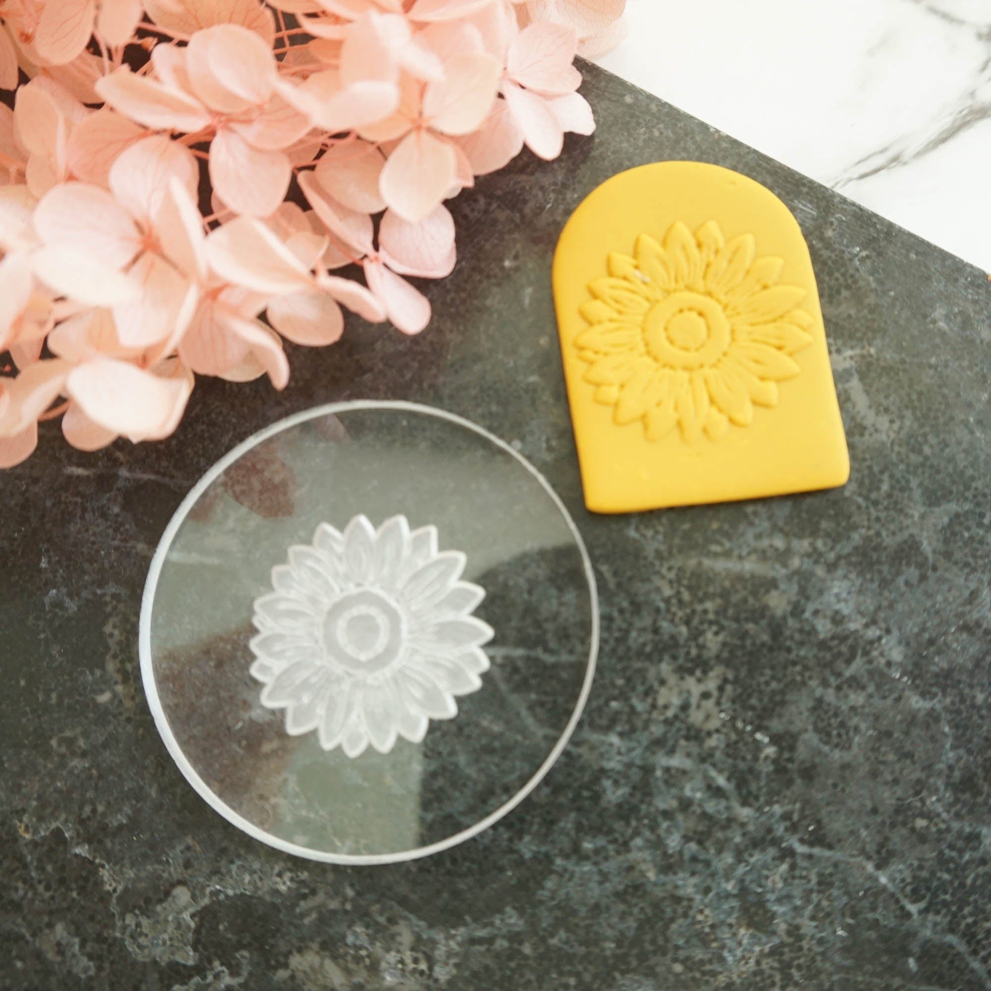 kitandco.com.au Stamp Sunflower Head - Texture Plate