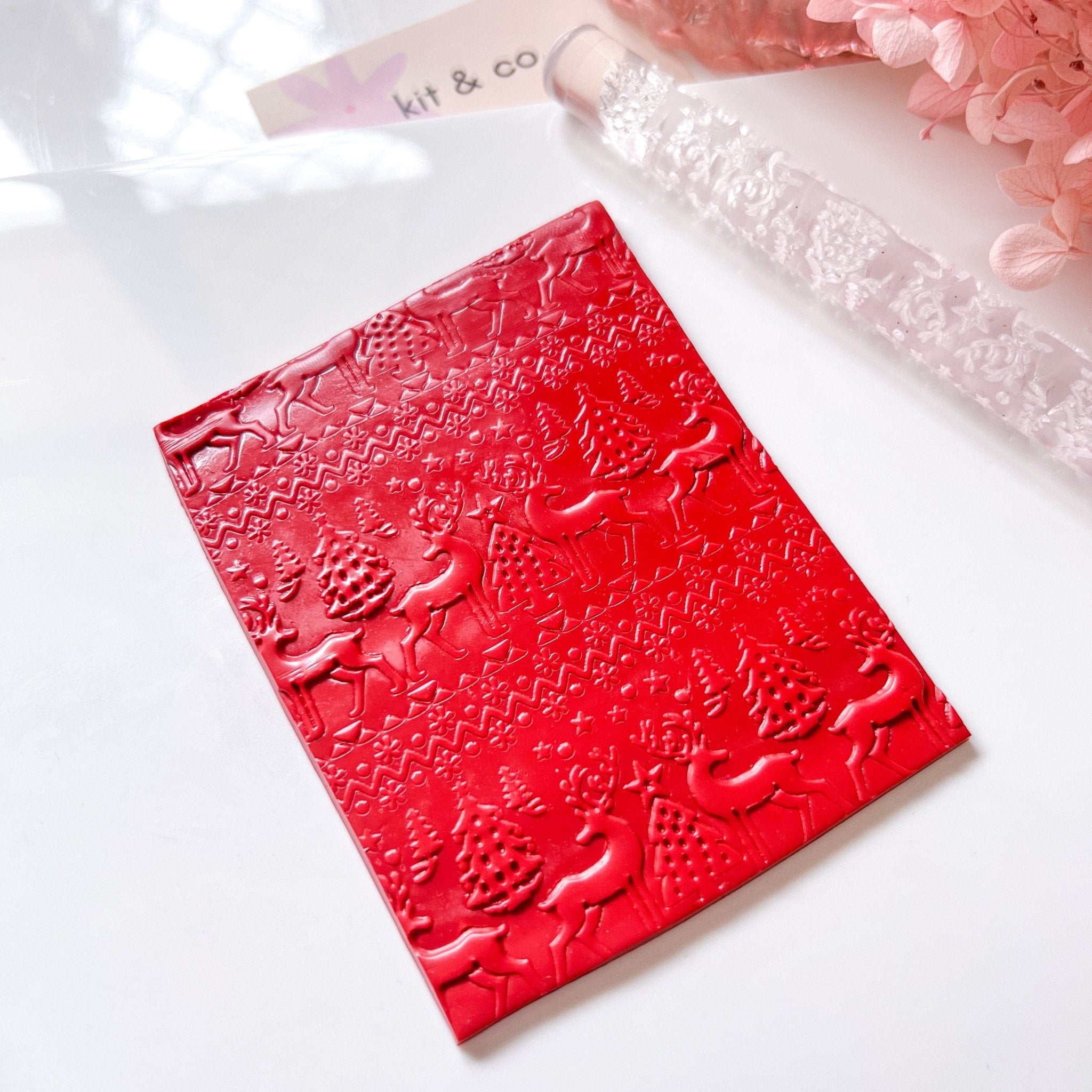 "Christmas" - Acrylic Texture Roller - Kit & Co.Texture Roller Acrylic