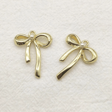 "Bow" Charm (10 pcs) - Kit & Co.Jewelry Findings