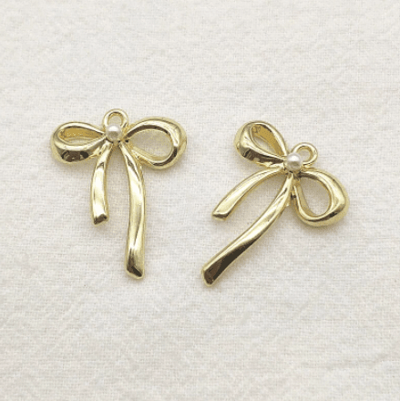 "Bow" Charm (10 pcs) - Kit & Co.Jewelry Findings
