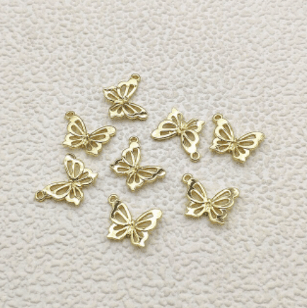 "Mini Butterfly" Charm (10 pcs) - Kit & Co.Jewelry Findings