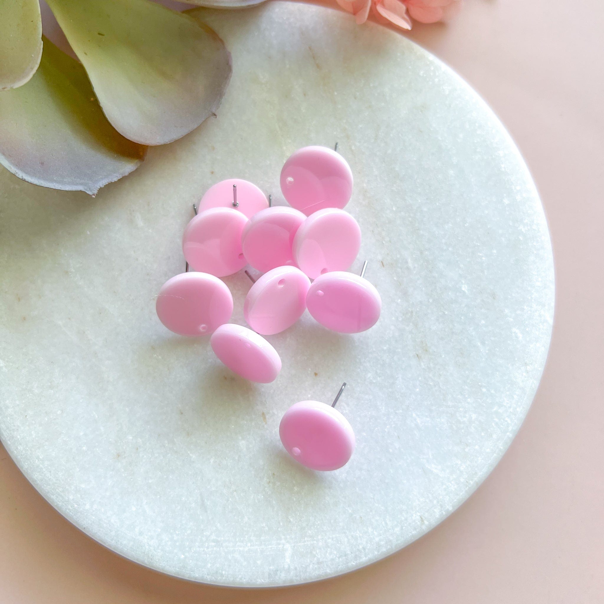 kitandco.com.au Tools Circle Acrylic Post - Pink (10 pcs)