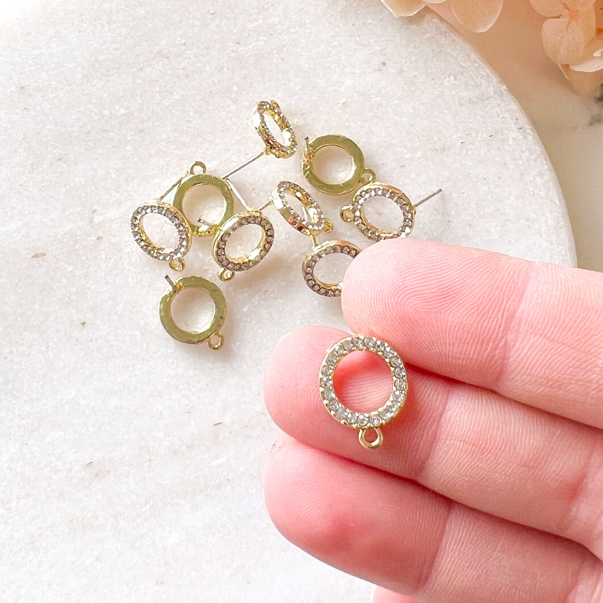 kitandco.com.au Tools CZ Circle Earring Post