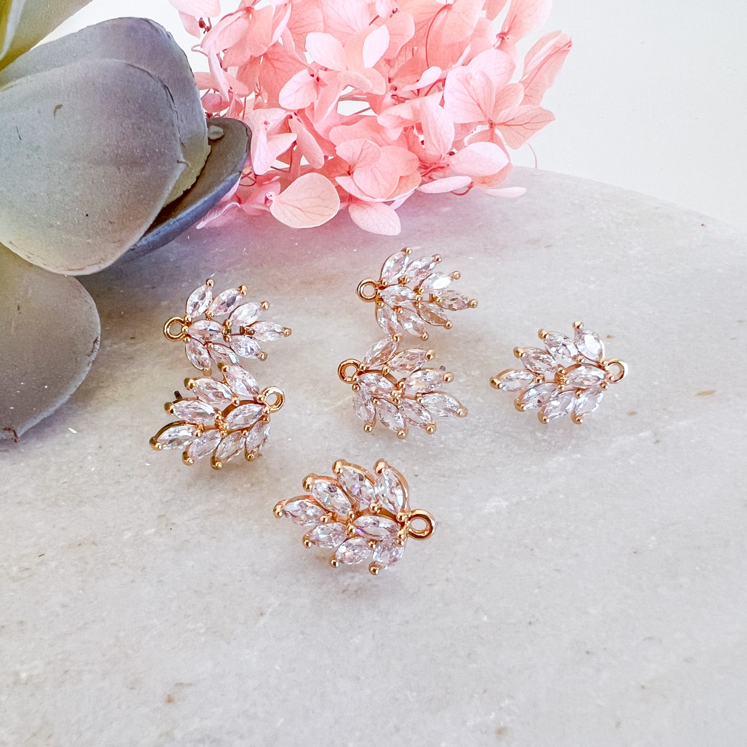 kitandco.com.au Tools CZ Vintage Earring Post - 4pcs