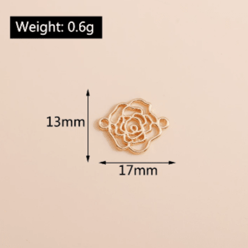 "Filagree Rose" Connector - 10 pcs - Kit & Co.Jewelry Findings