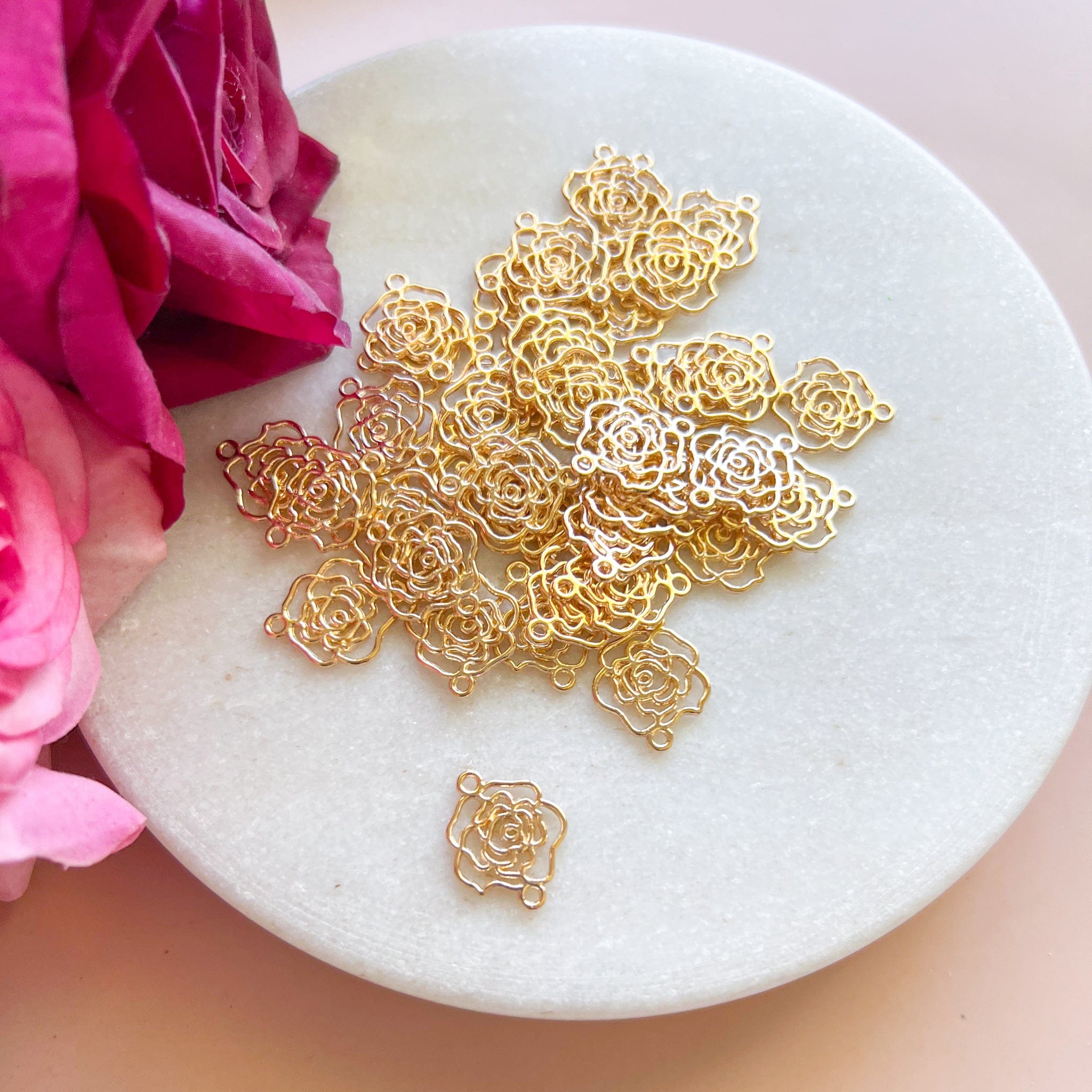 kitandco.com.au Tools "Filagree Rose" Connector - 40 pcs