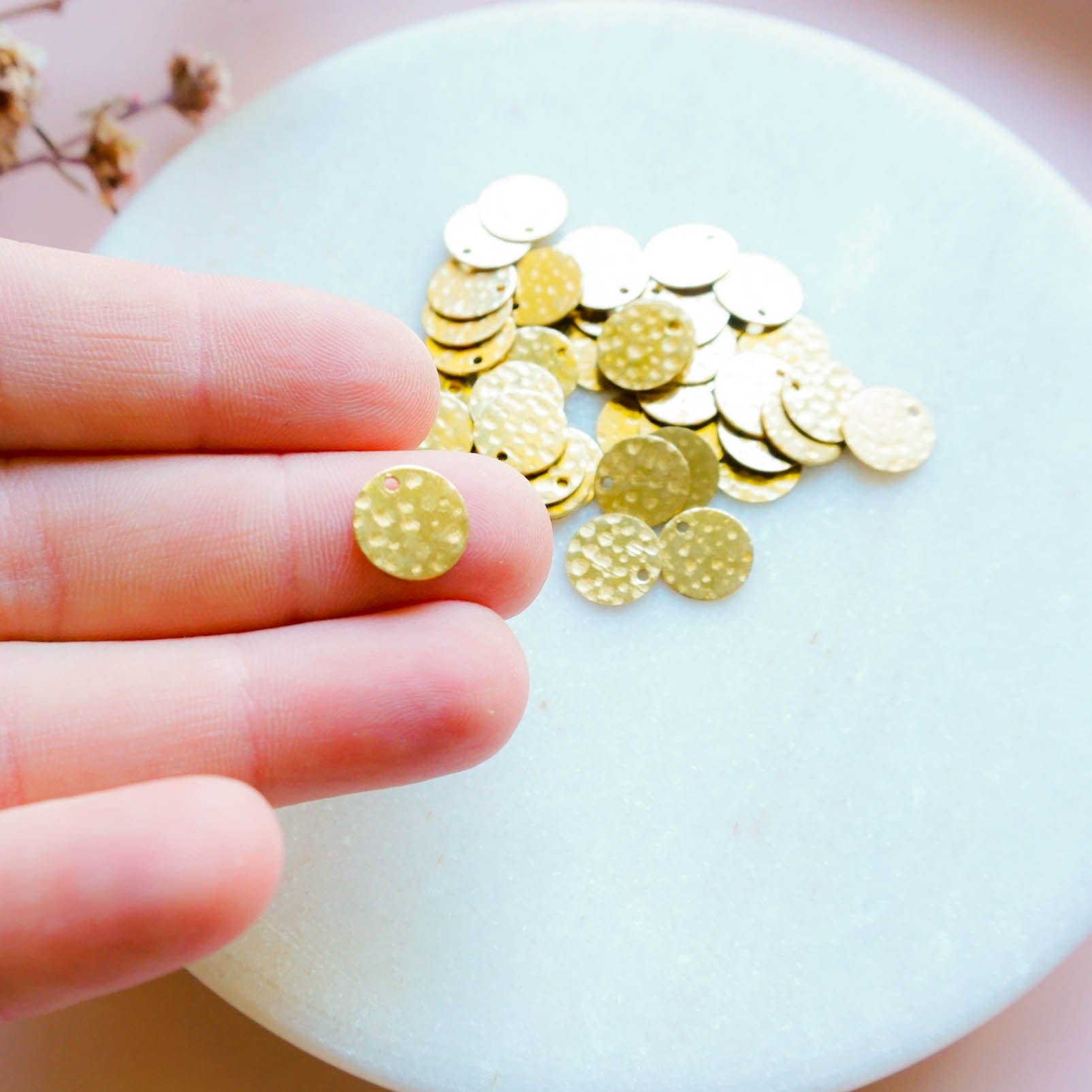 kitandco.com.au Tools Hammered Circle Dangle (10pcs)