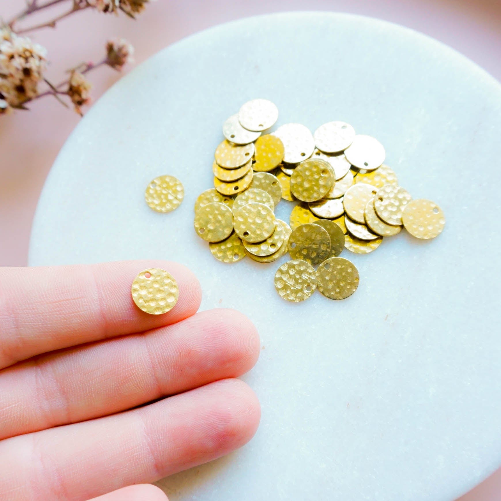 kitandco.com.au Tools Hammered Circle Dangle (10pcs)