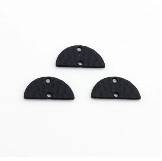kitandco.com.au Tools Hammered Semi-Circle Connector - Black (20pcs)