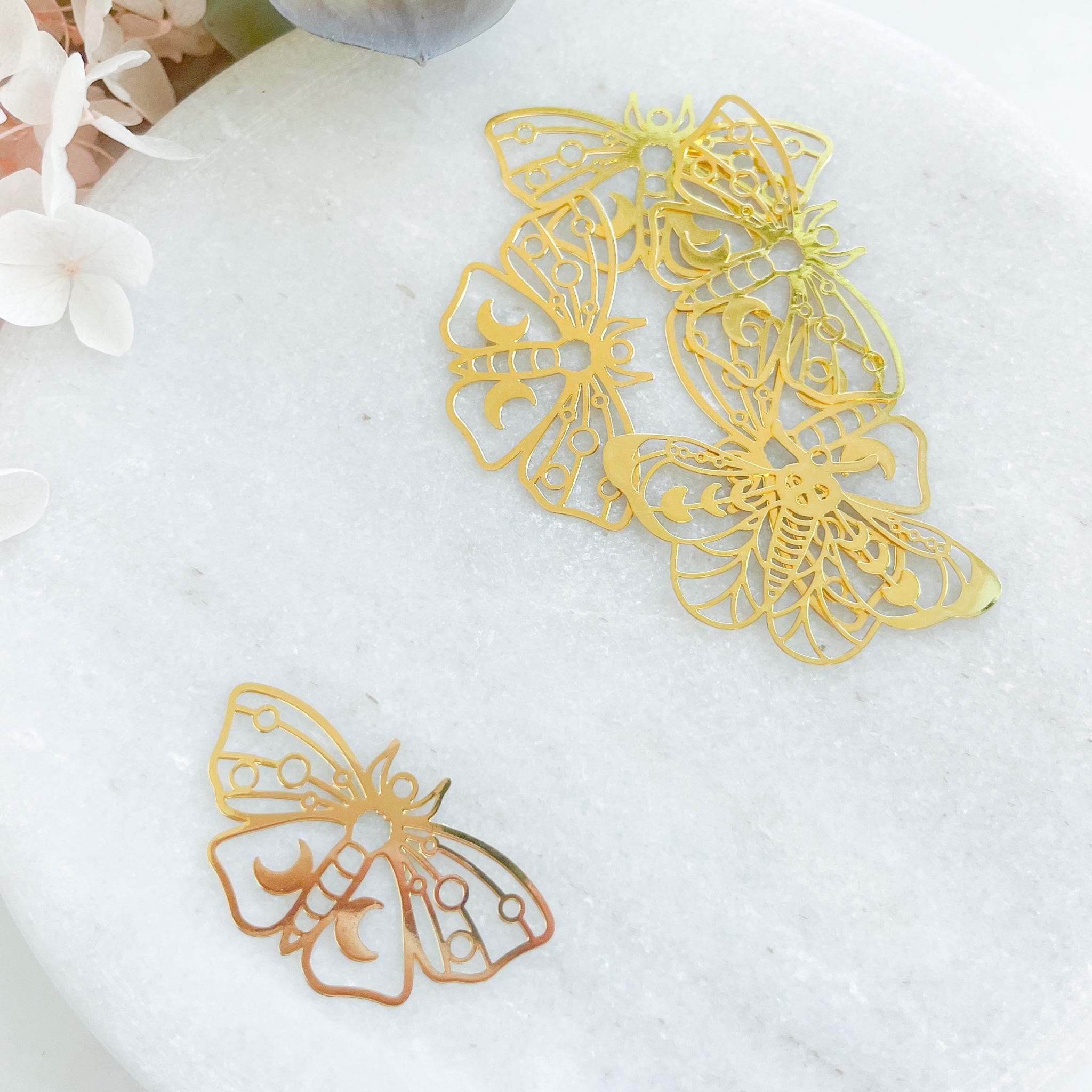 kitandco.com.au Tools Gold "Mystic Moth" Charm - 10 pcs