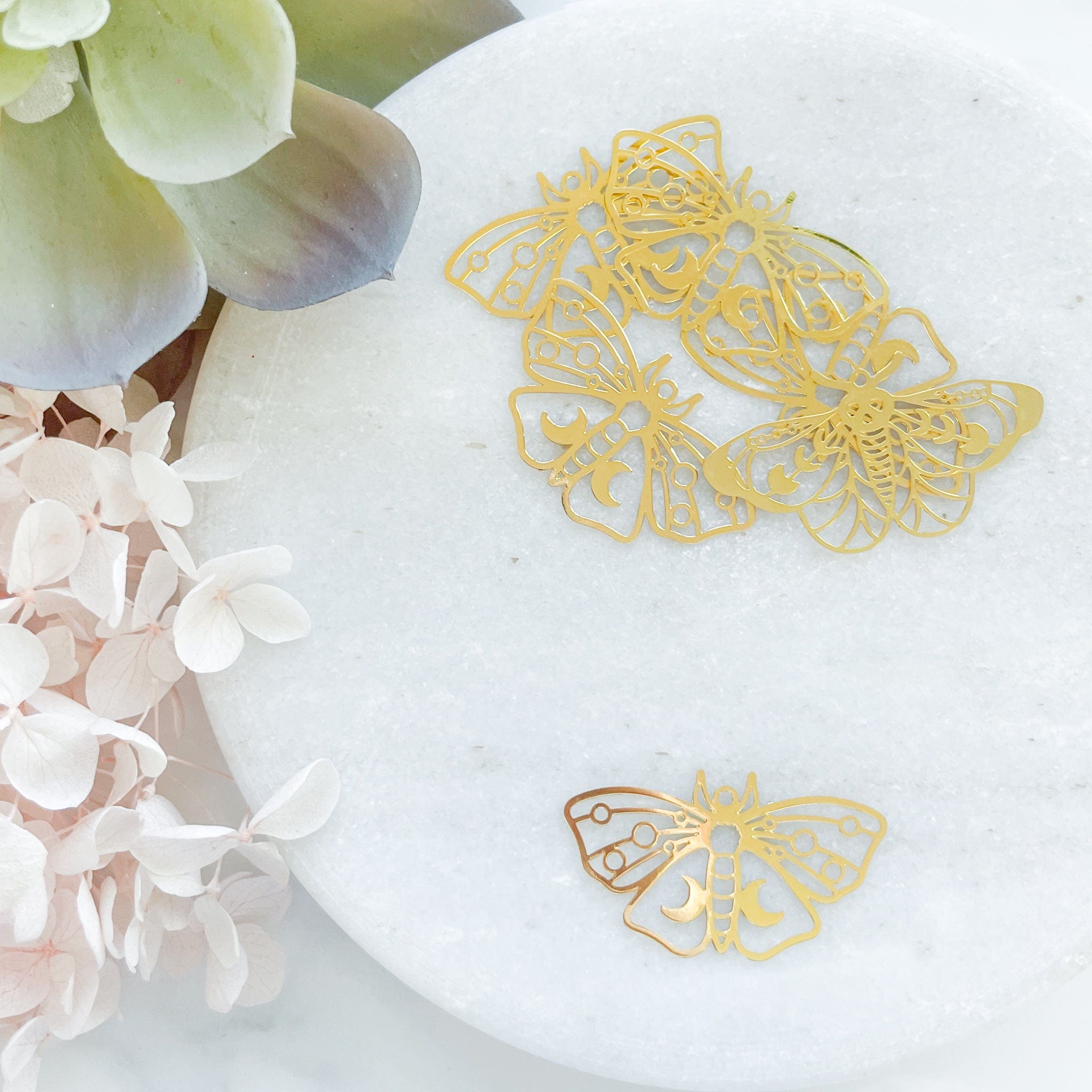 kitandco.com.au Tools Gold "Mystic Moth" Charm - 10 pcs