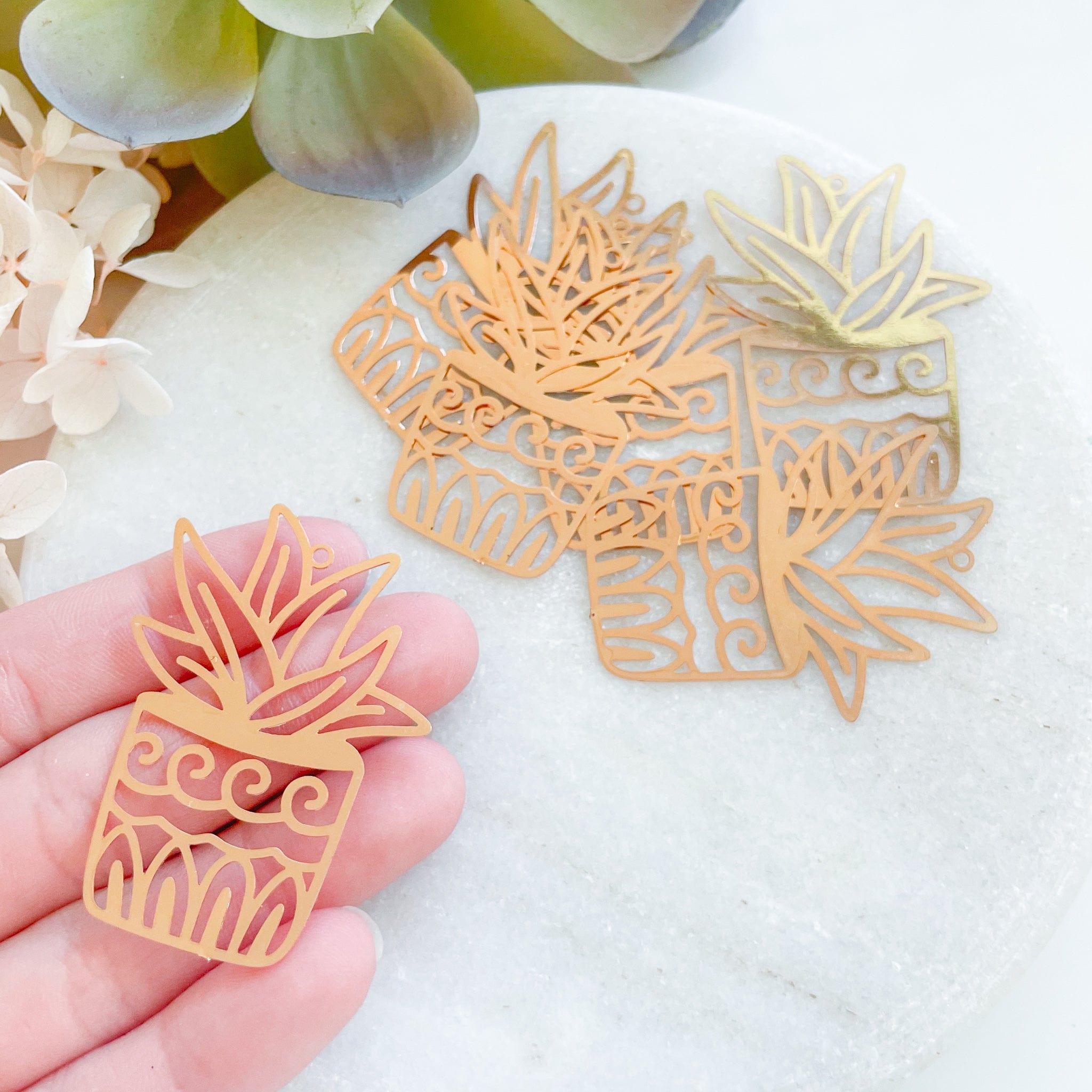 kitandco.com.au Tools "Pot Plant Filagree" - 6 pcs (Rose Gold)