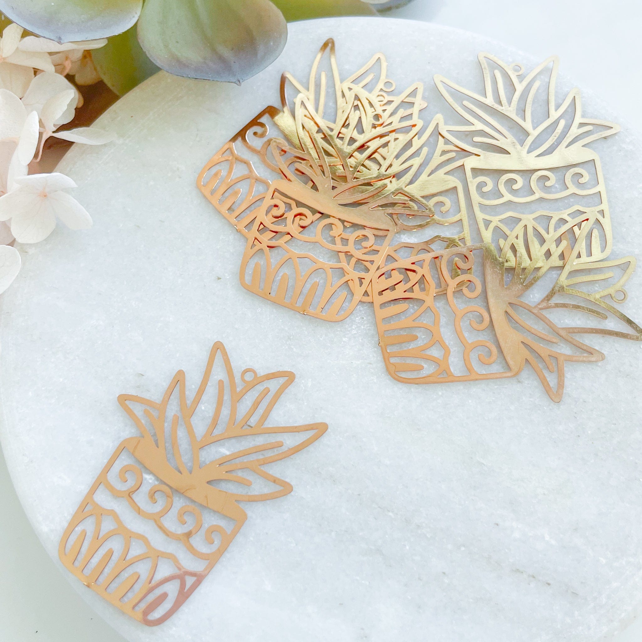 kitandco.com.au Tools "Pot Plant Filagree" - 6 pcs (Rose Gold)