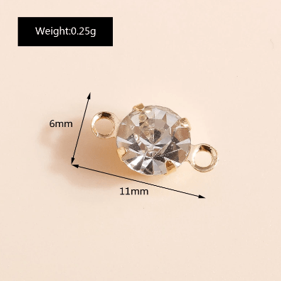 kitandco.com.au Tools "Rhinestone" Connector - 20 pcs Silver