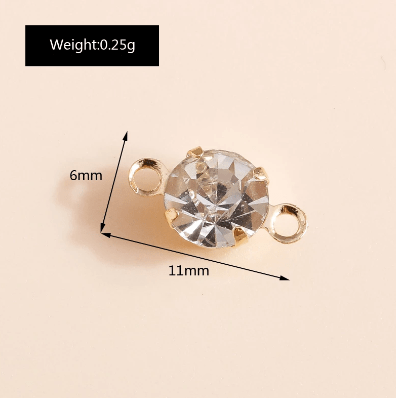 kitandco.com.au Tools "Rhinestone" Connector - 20 pcs Silver