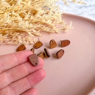 "Teardrop" Wooden - Earring Post (10 pcs) - Kit & Co.Tools