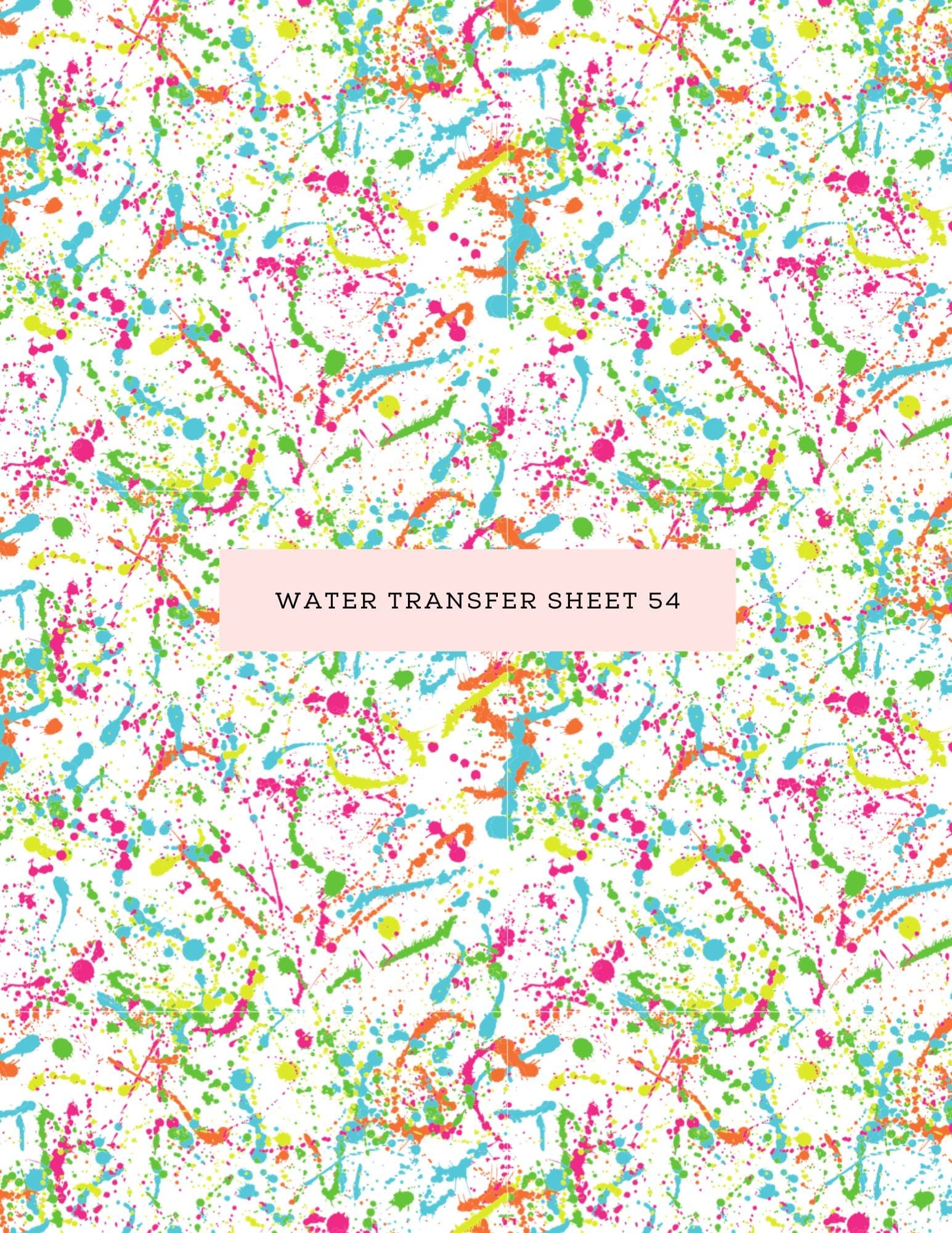 kitandco.com.au Water Transfer Water Transfer Sheet 54