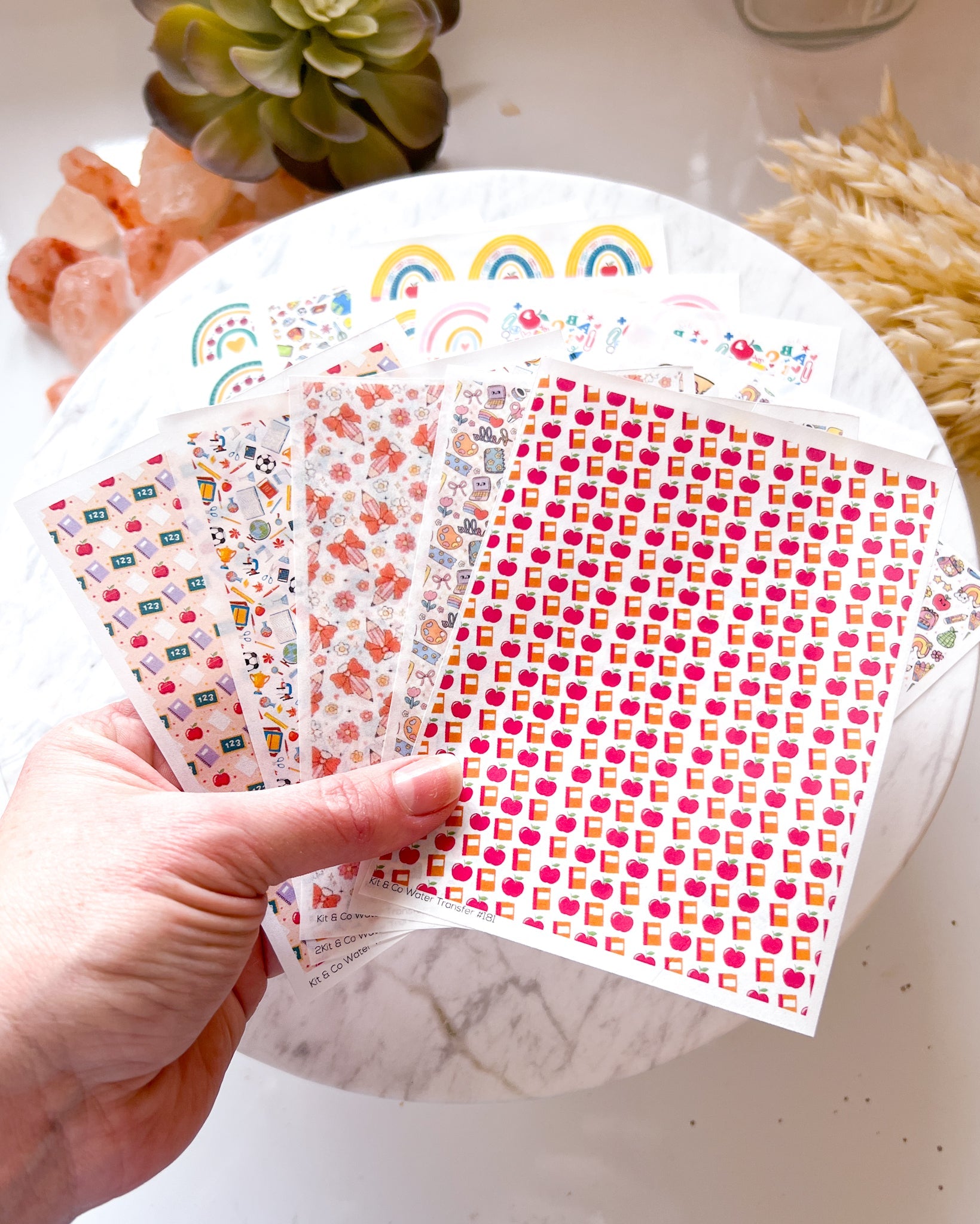 Teacher Themed Water Transfers