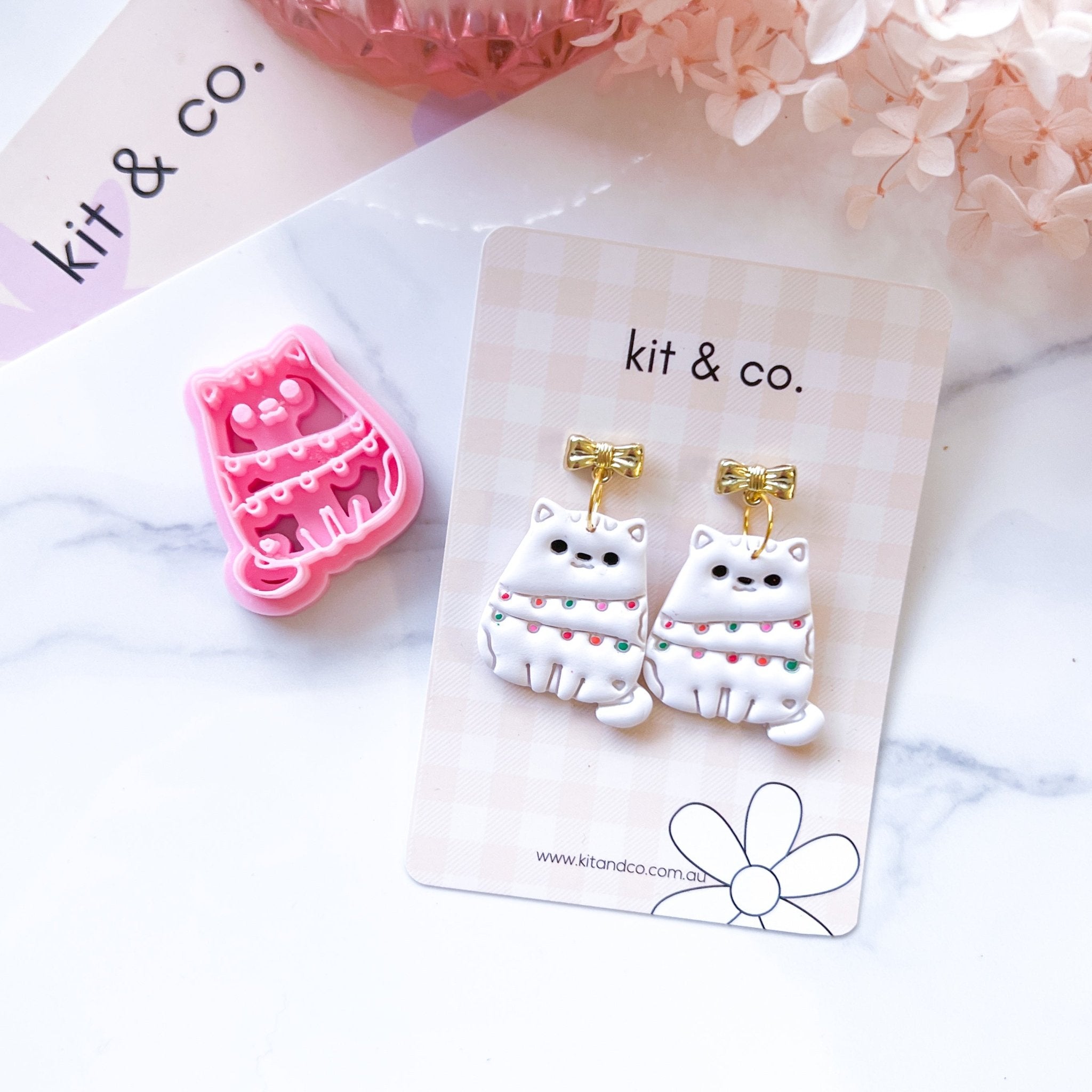 "Christmas Kitty" Clay Cutter - Kit & Co.Cutter