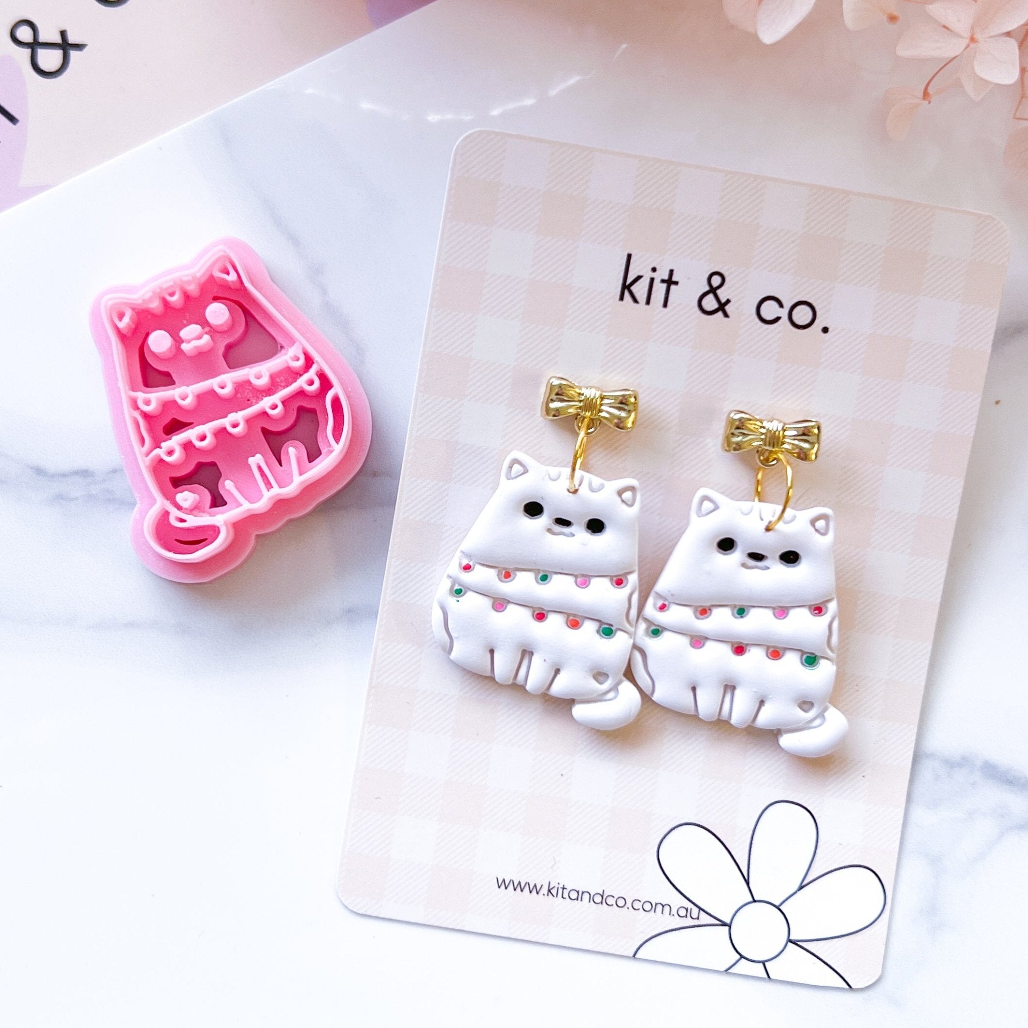 "Christmas Kitty" Clay Cutter - Kit & Co.Cutter