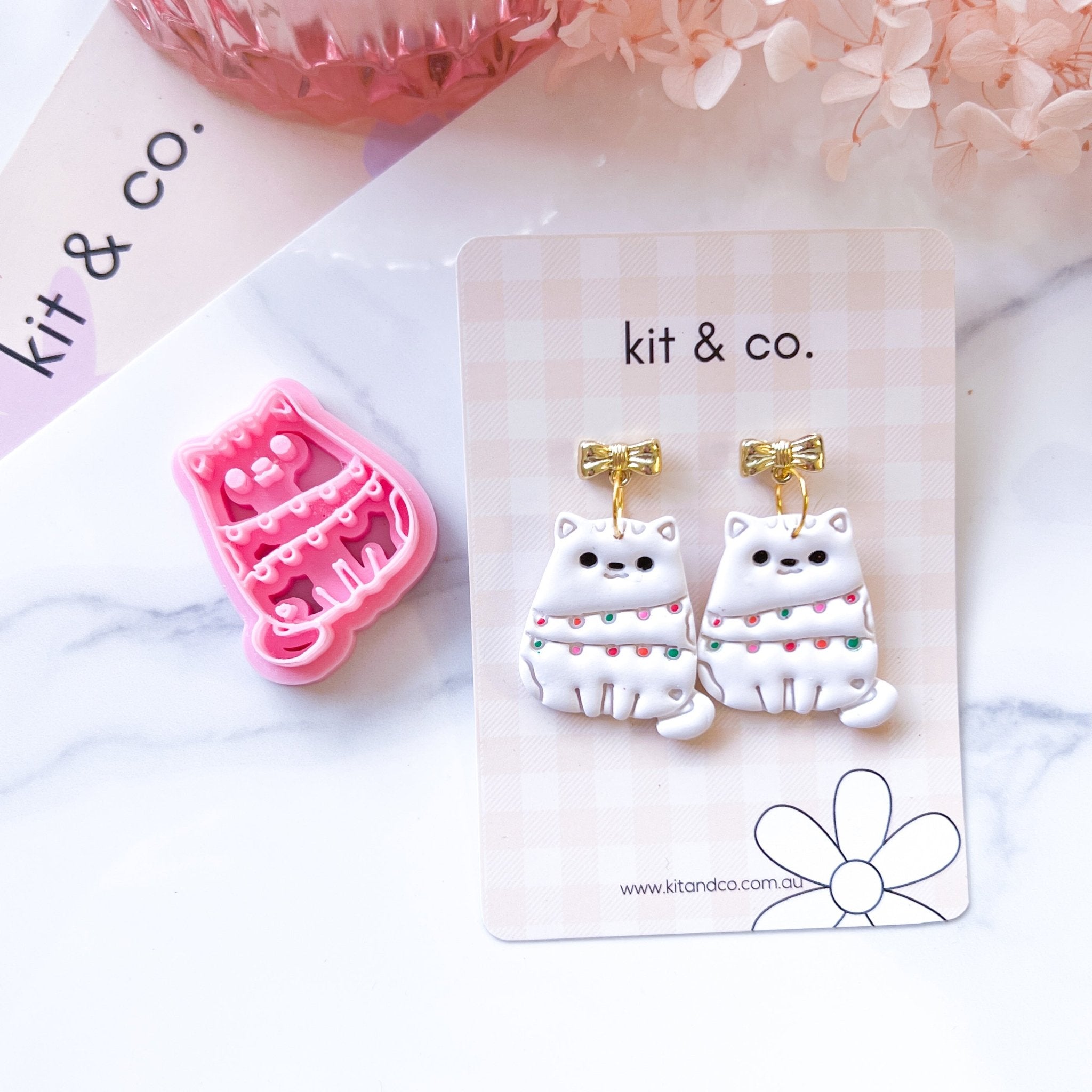 "Christmas Kitty" Clay Cutter - Kit & Co.Cutter