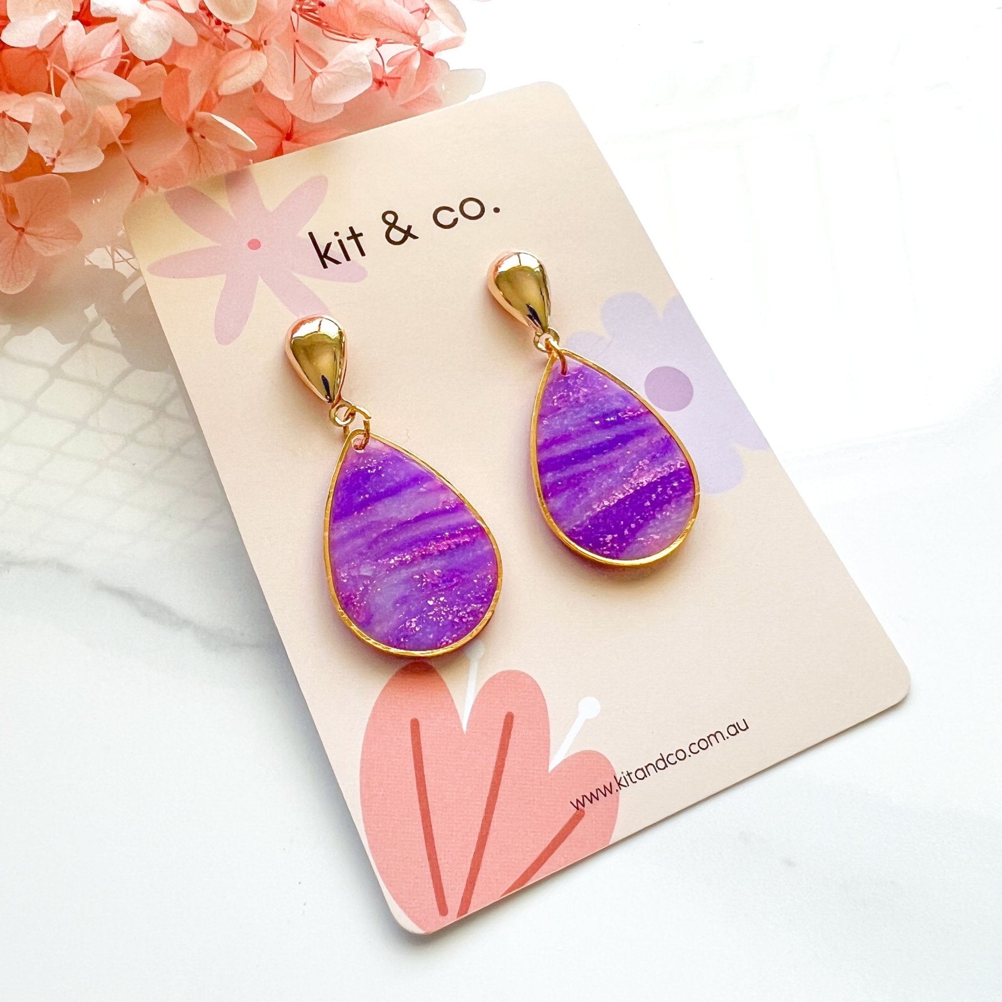 Teardrop Gold Earring Post (10 pcs) - Kit & Co.Tools