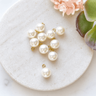 Round Faux Pearl Charm 4 (10pc) - Kit & Co.Jewelry Findings