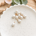 Teardrop Faux Pearl Charm 5 (10pc) - Kit & Co.Jewelry Findings