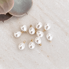 Faux Pearl Teardrop Charm 1 (10pc) - Kit & Co.Jewelry Findings