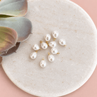 Faux Pearl Teardrop Charm 1 (10pc) - Kit & Co.Jewelry Findings
