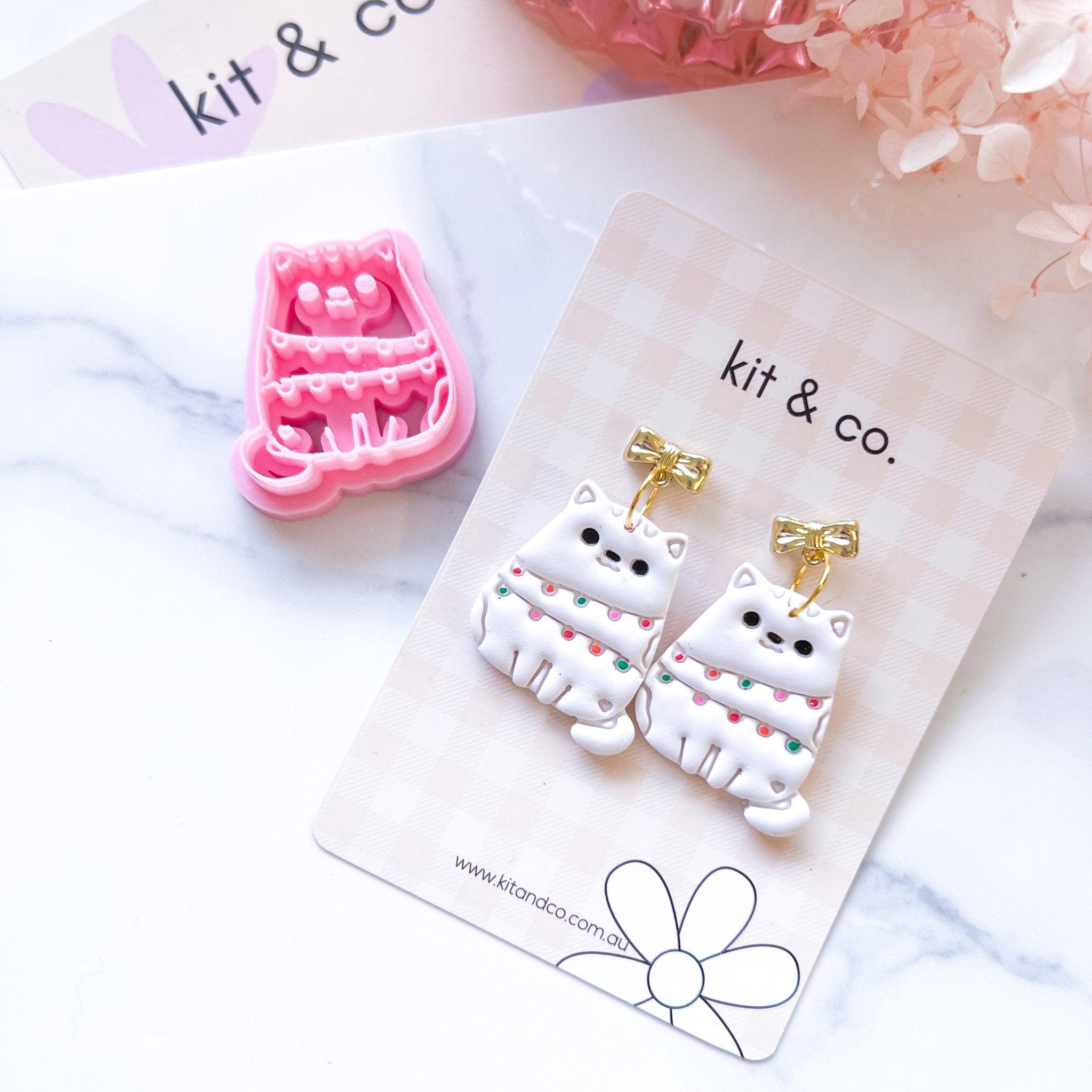 "Christmas Kitty" Clay Cutter - Kit & Co.Cutter