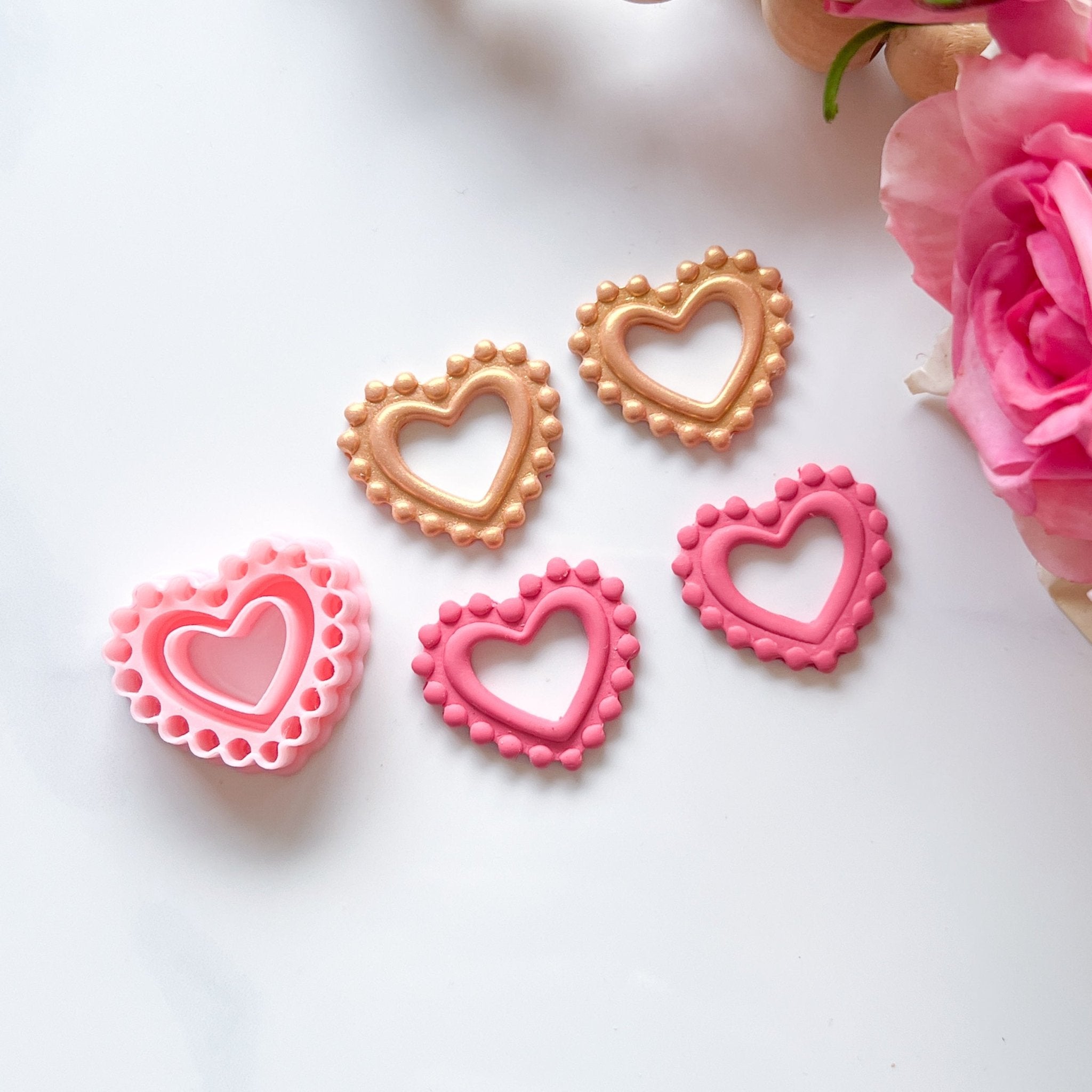 “Beaded Heart" Clay Cutter NEW! - Kit & Co.Cutter