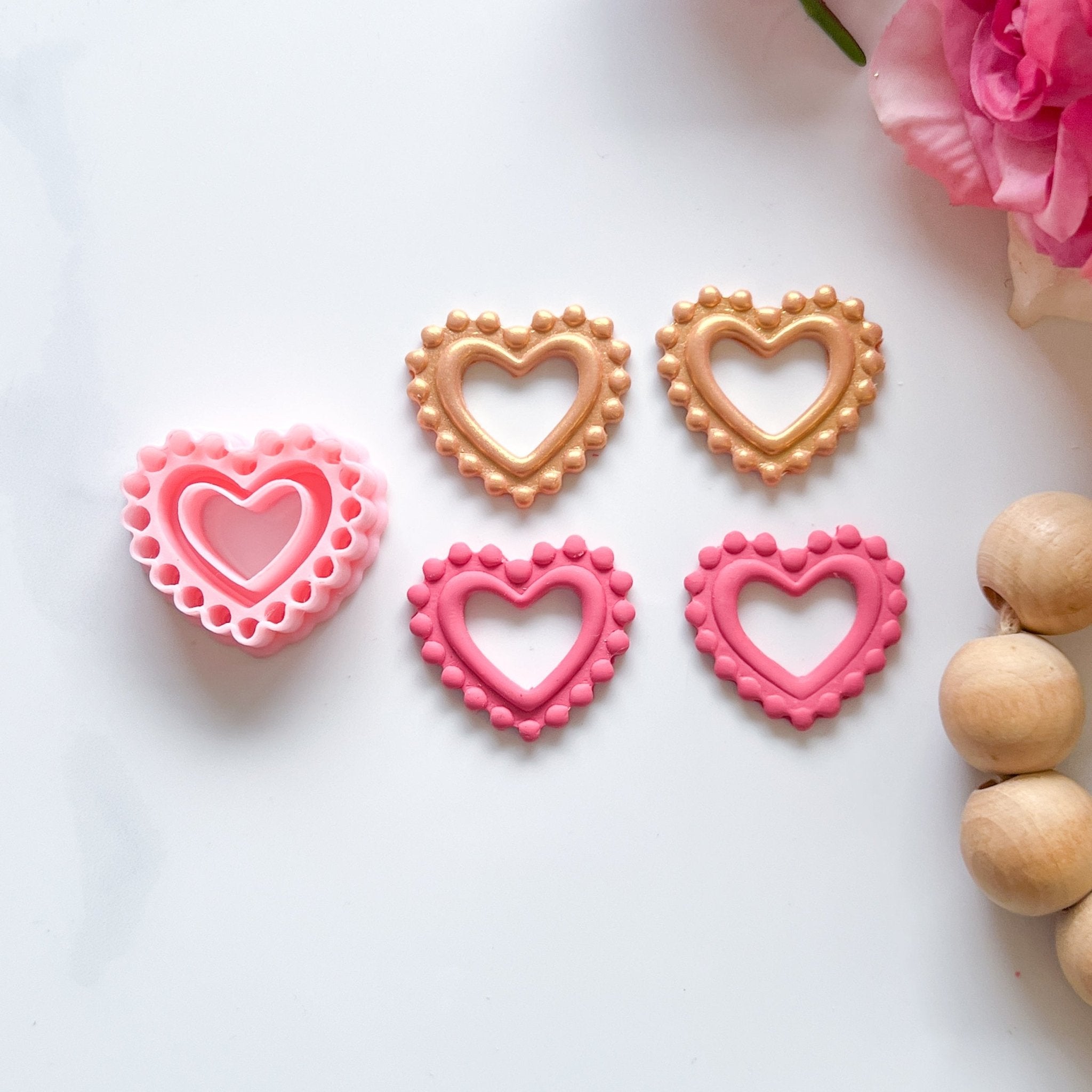 “Beaded Heart" Clay Cutter NEW! - Kit & Co.Cutter