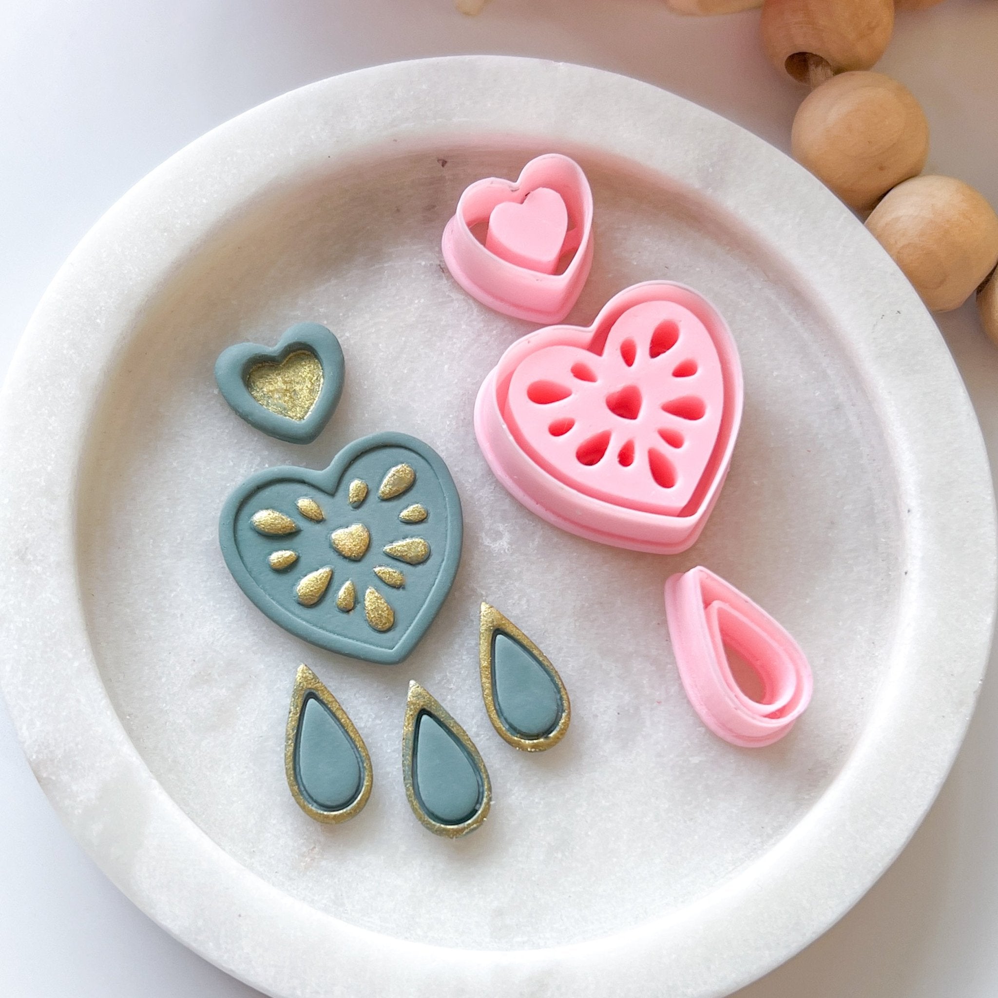 "Sweet Devotion" Clay Cutter Set (3 pc) - Kit & Co.Cutter